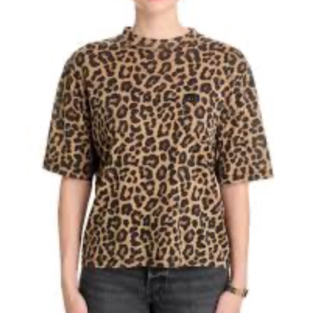 Anine Bing Animal Print Top - Brown and Black